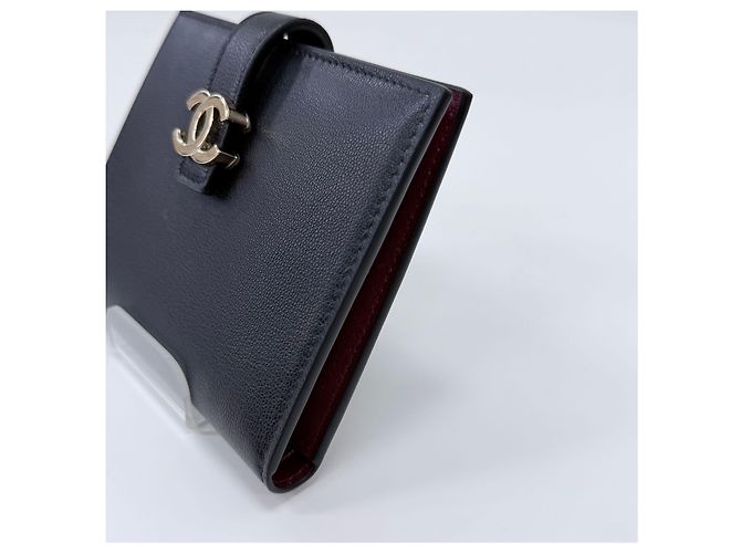 Chanel Portacarte a soffietto con logo dorato Nero - vista 4