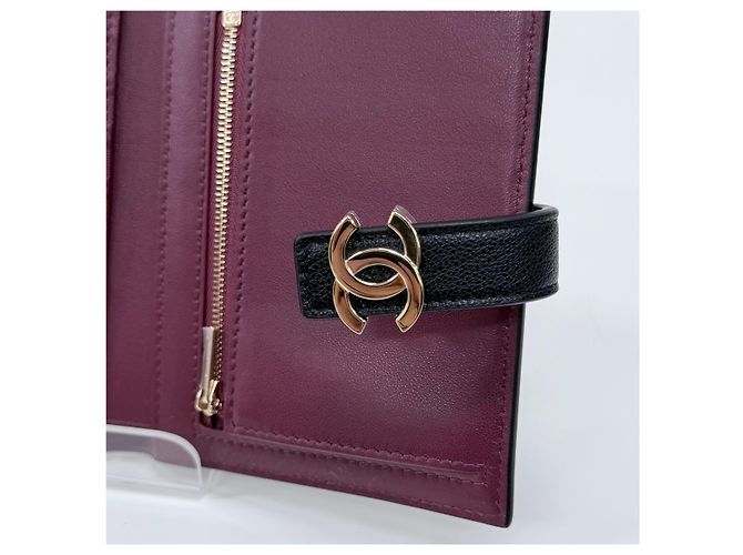 Chanel Portacarte a soffietto con logo dorato Nero - vista 7