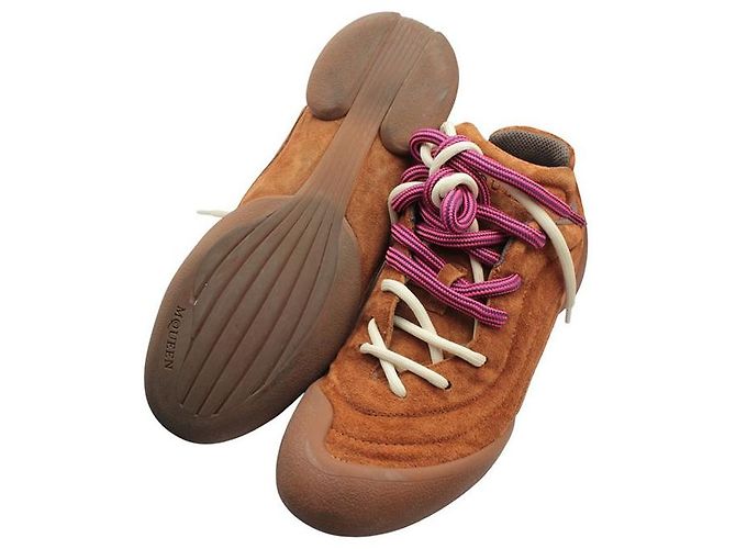 Alexander Mcqueen Sneakers in camoscio camel da uomo Marrone - vista 4