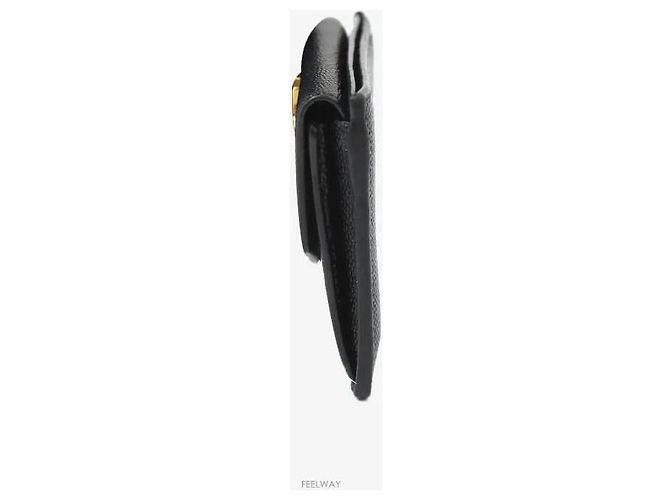 Saint Laurent Uptown Monogram Kartenetui Schwarz mit goldfarbener Hardware - Ansicht 2
