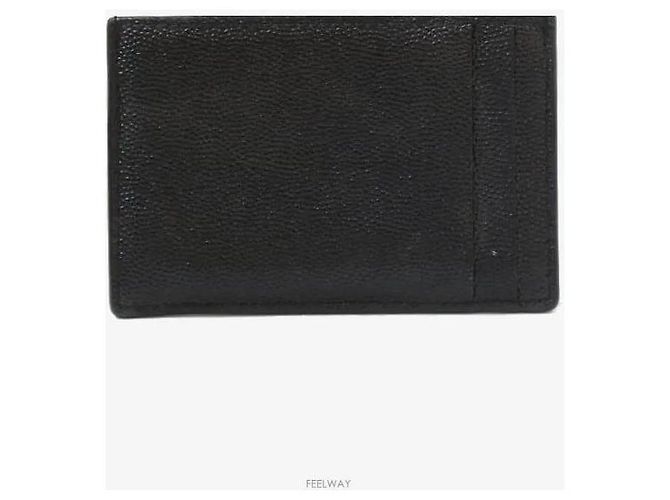 Saint Laurent Uptown Monogram Kartenetui Schwarz mit goldfarbener Hardware - Ansicht 3