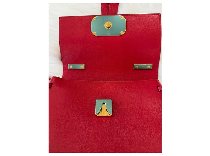 Valentino Borsa Logo con manico superiore rossa Rosso - vista 11