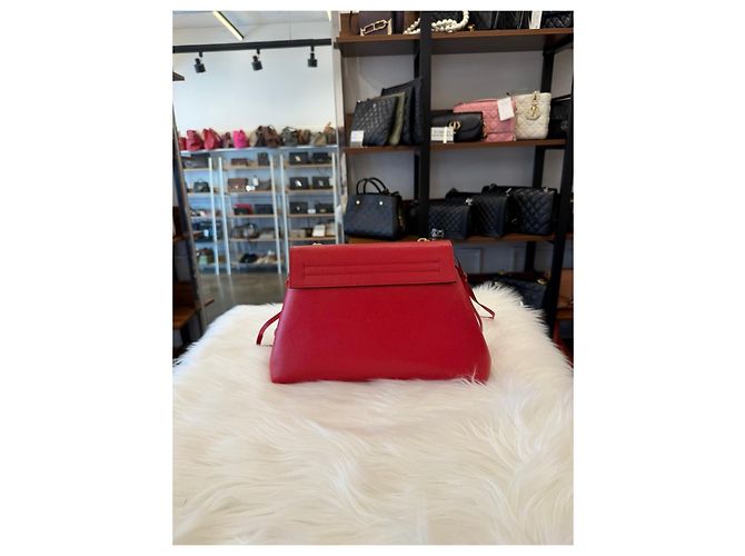 Valentino Borsa Logo con manico superiore rossa Rosso - vista 3