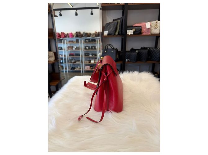 Valentino Borsa Logo con manico superiore rossa Rosso - vista 7