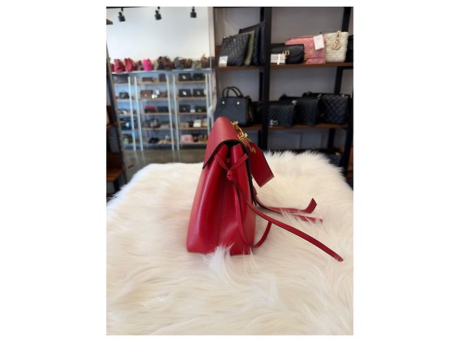 Valentino Borsa Logo con manico superiore rossa Rosso - vista 8