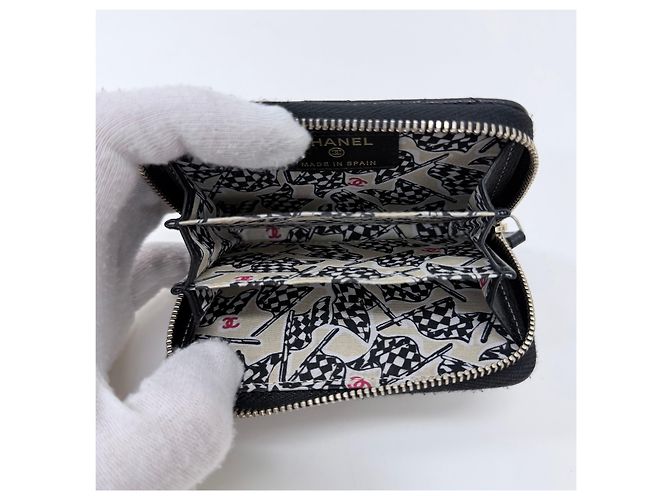 Chanel Portamonete Classic Caviar da Donna Nero - vista 5