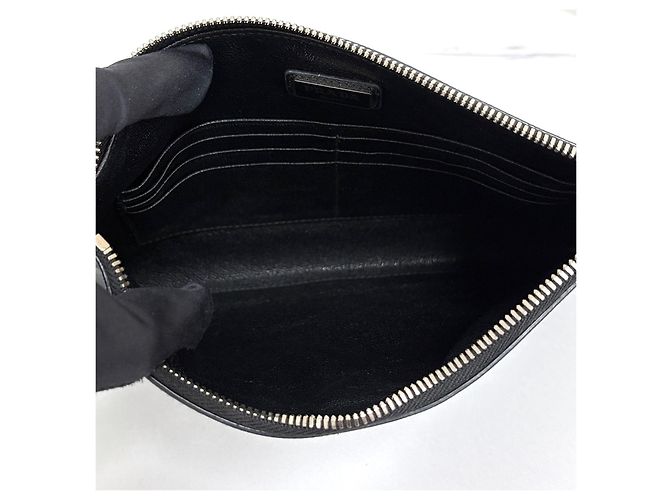Prada Pochette Saffiano avec logo triangle Noir - vue 11