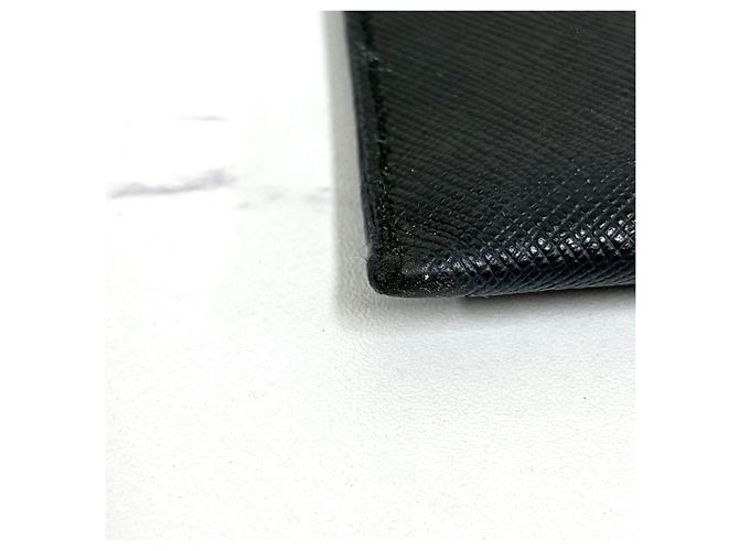Prada Pochette Saffiano avec logo triangle Noir - vue 9