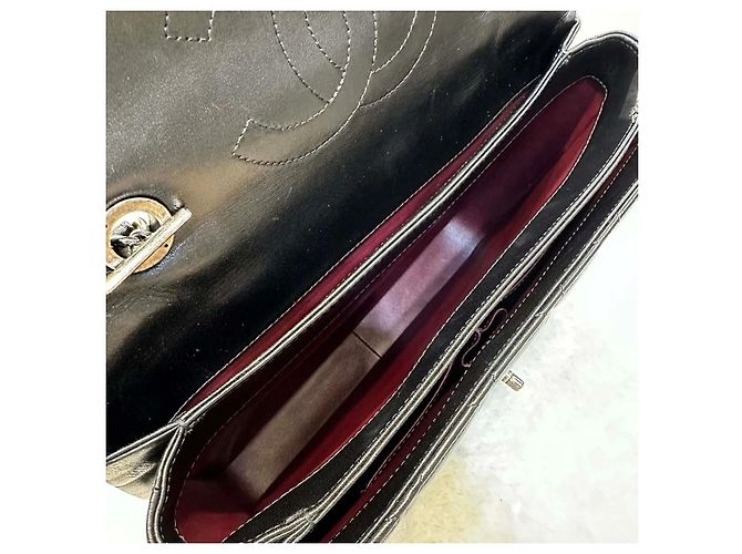 Chanel Lambskin Trendy CC Large Black Silver Nero - vista 8