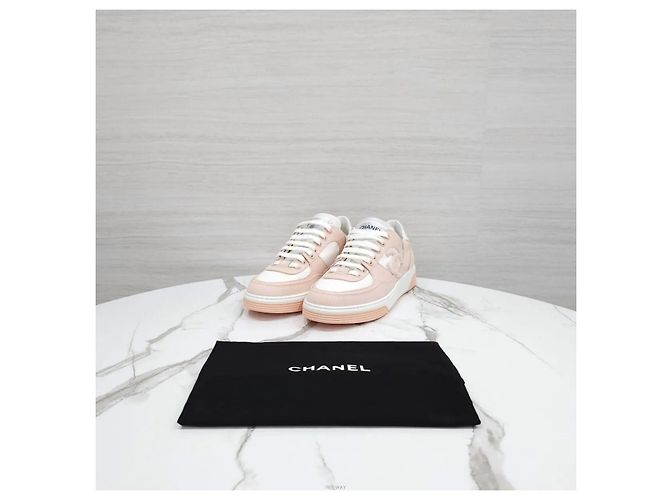 Chanel Sneakers in cotone rosa - vista 7