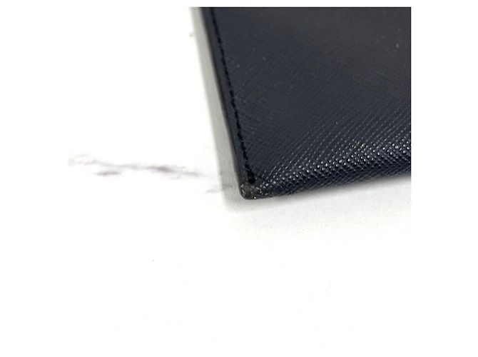 Prada Pochette Saffiano avec logo triangle Navy Bleu - vue 8
