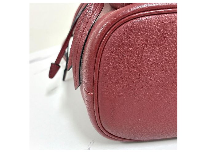 Prada Borsa Bucket Crossbody Vittelo Dino Rossa Rosso - vista 11