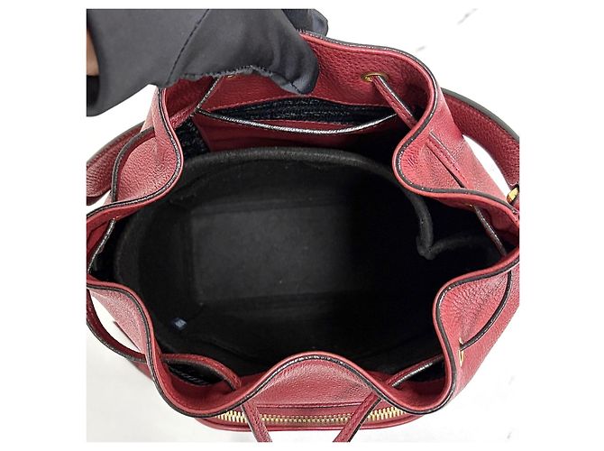 Prada Borsa Bucket Crossbody Vittelo Dino Rossa Rosso - vista 14