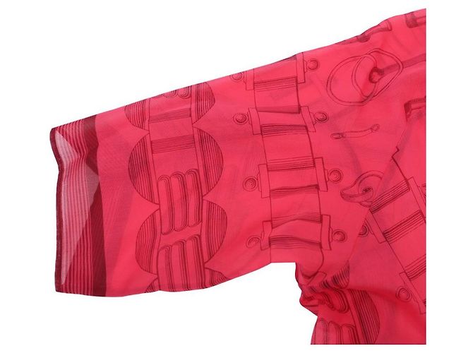 Hermès Camicia da spiaggia Cahier du Colporteur Rosa - vista 13