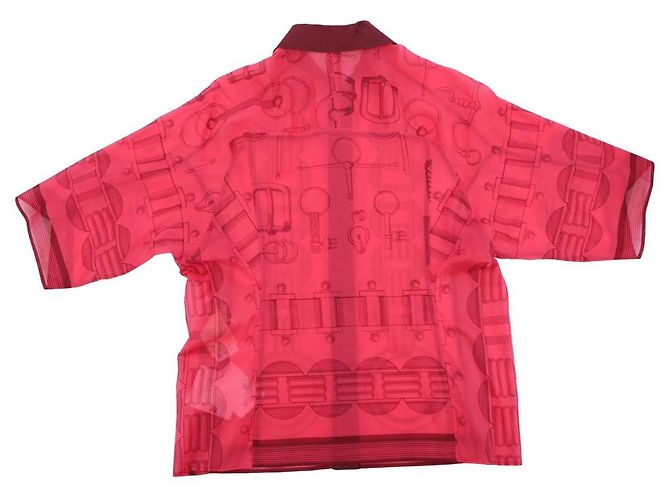 Hermès Camicia da spiaggia Cahier du Colporteur Rosa - vista 8