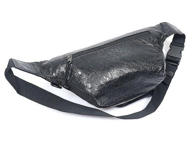 Balenciaga Borsa a tracolla e cintura Explorer multi-zip in vitello Arena nero - vista 4