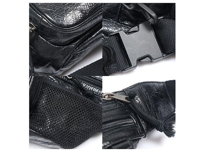 Balenciaga Borsa a tracolla e cintura Explorer multi-zip in vitello Arena nero - vista 6