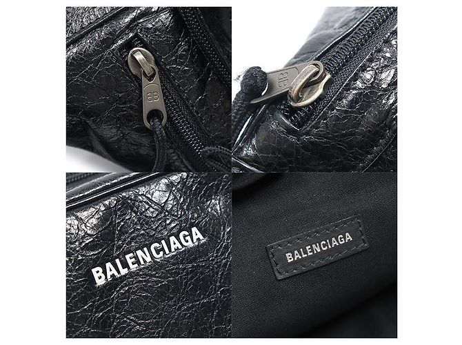 Balenciaga Borsa a tracolla e cintura Explorer multi-zip in vitello Arena nero - vista 7