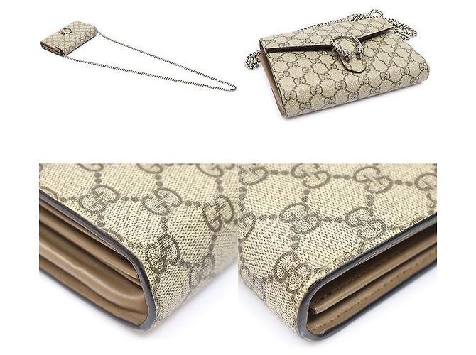 Gucci Borsa a tracolla portafoglio con catena Dionysus Mini WOC Marrone - vista 5