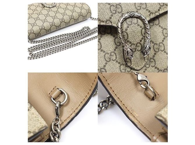 Gucci Borsa a tracolla portafoglio con catena Dionysus Mini WOC Marrone - vista 6
