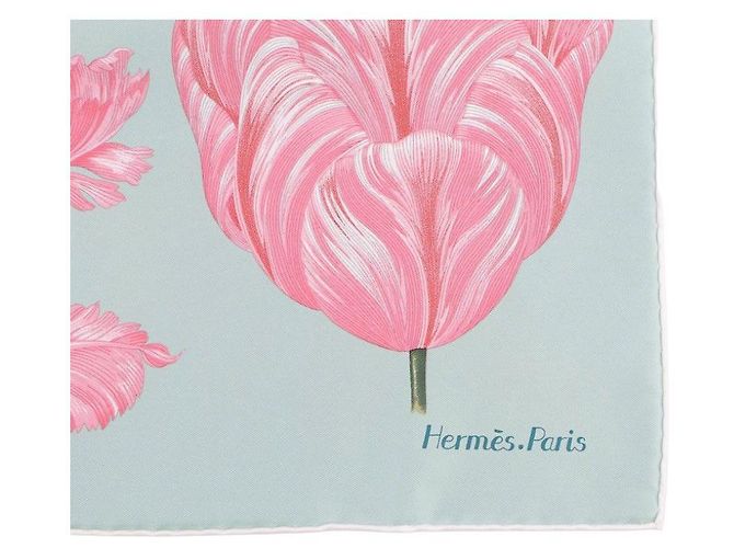 Sciarpa Hermès Detail in Seta Rosa - vista 10