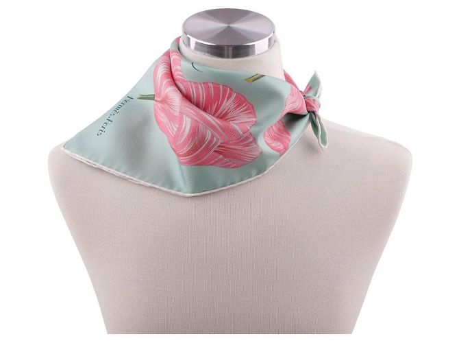 Sciarpa Hermès Detail in Seta Rosa - vista 12