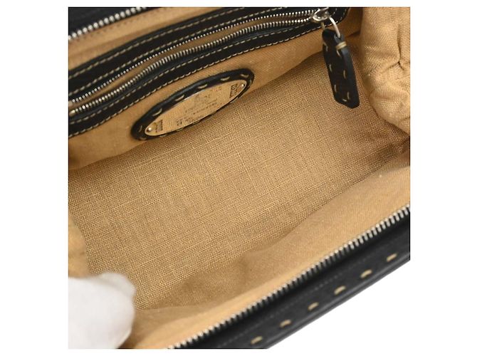 Fendi Selleria Frame Doctor Leather Mini Negro - vista 3