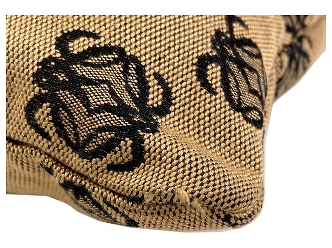 Borsa Tote Loewe Anagram Marrone Nero - vista 14