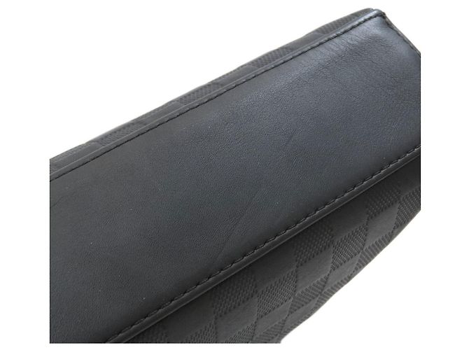 Borsa Louis Vuitton Damier Infini Port Document Jour Nero - vista 15