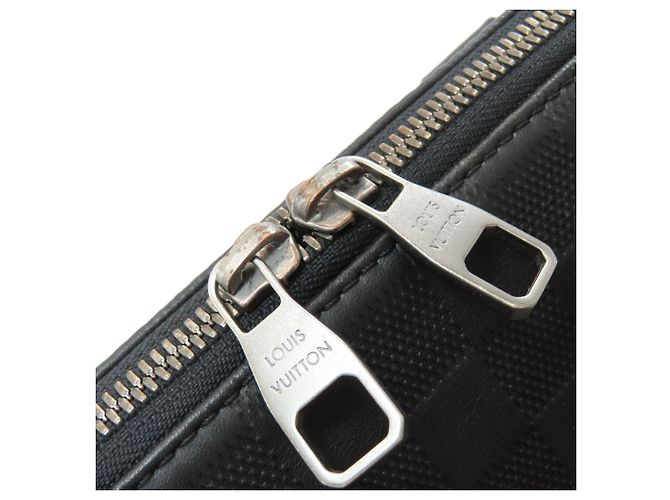 Borsa Louis Vuitton Damier Infini Port Document Jour Nero - vista 16