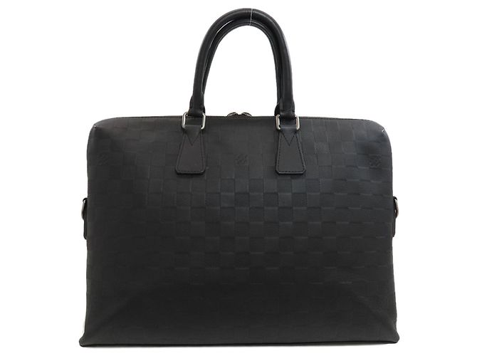 Borsa Louis Vuitton Damier Infini Port Document Jour Nero - vista 2