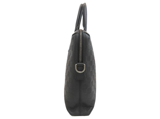 Borsa Louis Vuitton Damier Infini Port Document Jour Nero - vista 3