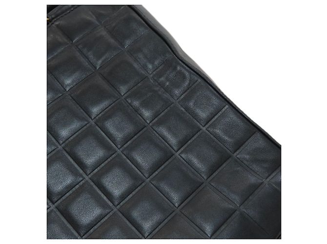 Chanel Chocolate Bar Tote Bag aus Lammleder Schwarz - Ansicht 11