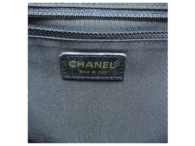 Chanel Chocolate Bar Tote Bag aus Lammleder Schwarz - Ansicht 6