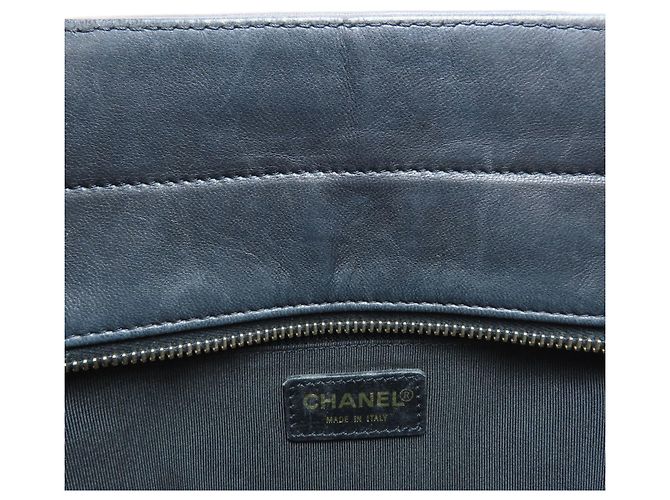Chanel Chocolate Bar Tote Bag aus Lammleder Schwarz - Ansicht 9