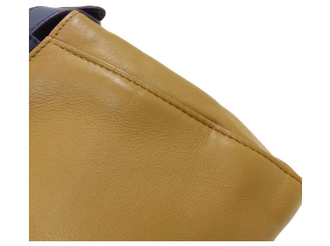 Borsa Fendi Peekaboo Mini 2-Way Marrone Giallo Blu navy - vista 12