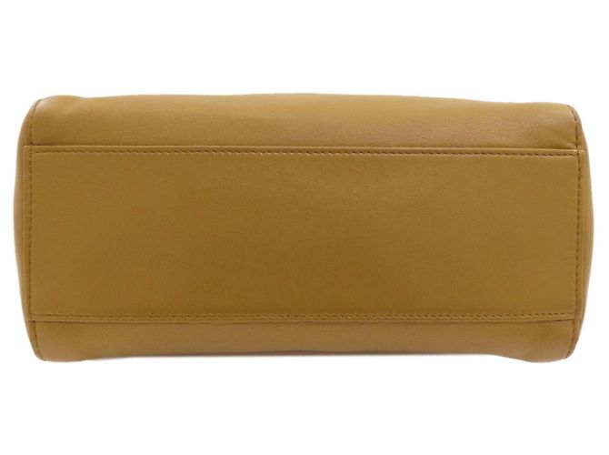 Borsa Fendi Peekaboo Mini 2-Way Marrone Giallo Blu navy - vista 4