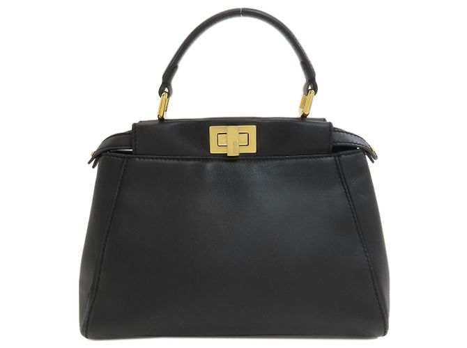 Borsa Fendi Peekaboo Mini 2-Way Nero - vista 2
