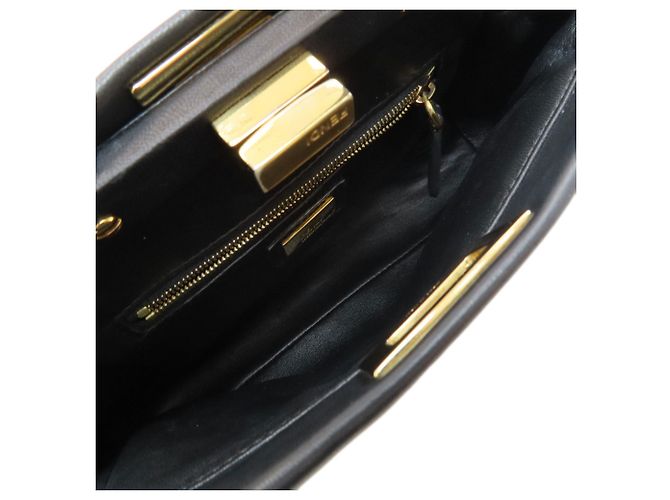 Borsa Fendi Peekaboo Mini 2-Way Nero - vista 5