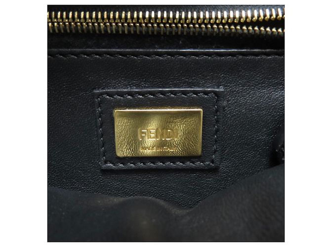Borsa Fendi Peekaboo Mini 2-Way Nero - vista 7
