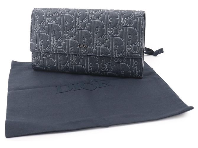 Cartera de solapa larga Christian Dior Gravity Outline Azul Azul marino - vista 2