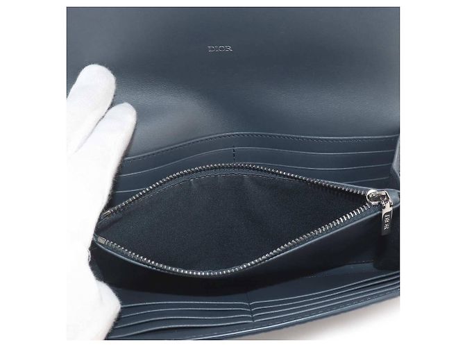 Cartera de solapa larga Christian Dior Gravity Outline Azul Azul marino - vista 8