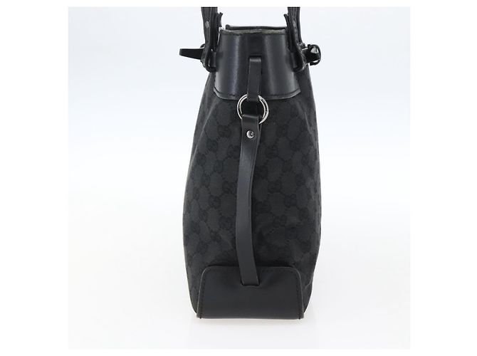 Bolsa Tote Bucket com Cinto Gucci GG Canvas e Couro Small Preto - vista 3