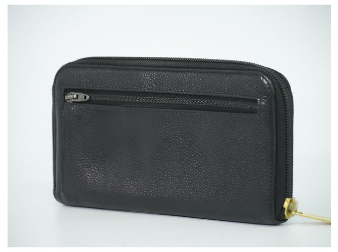 Chanel Timeless CC Zipped Caviar Long Nero - vista 2