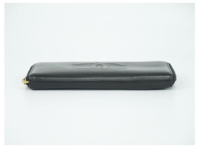Chanel Timeless CC Zipped Caviar Long Nero - vista 3