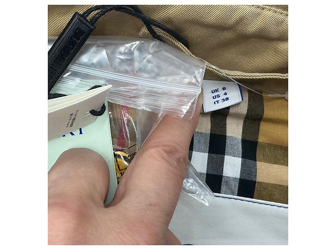 Trench coat de algodón Burberry Beige - vista 5