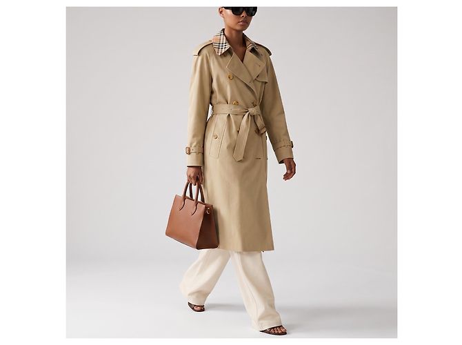 Trench coat de algodón Burberry Beige - vista 7