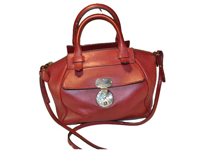 Borsa a mano Giorgio Armani in pelle rossa Rosso - vista 2