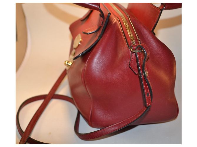 Borsa a mano Giorgio Armani in pelle rossa Rosso - vista 4