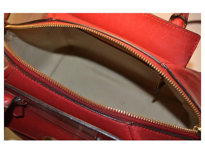 Borsa a mano Giorgio Armani in pelle rossa Rosso - vista 9